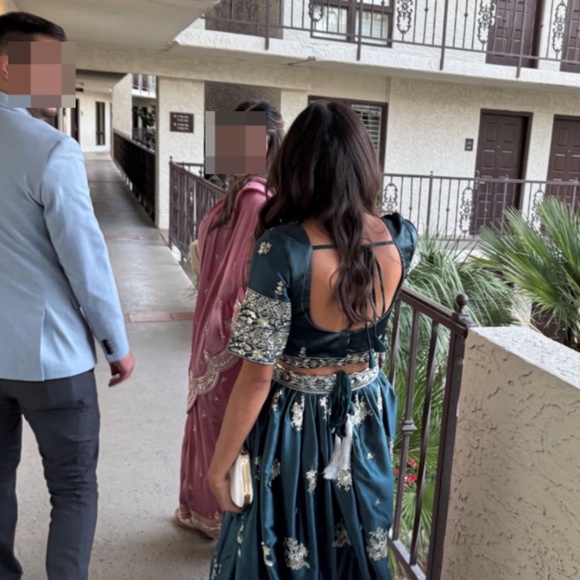 Green Lehenga - Indian Outfit Guest Wedding - Picture 2 of 4